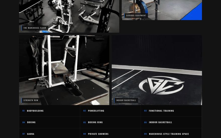 Gainz City Gym — homepage details