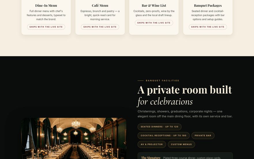 Midnight Social — homepage layout