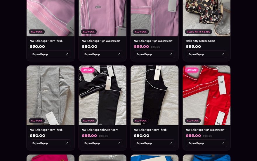 PynkFlipzz — homepage sections